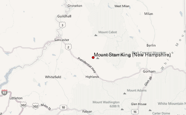 Mount Starr King (New Hampshire) Location Map