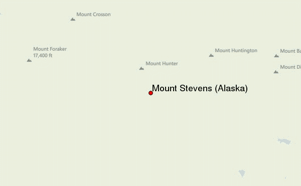 Mount Stevens (Alaska) Location Map