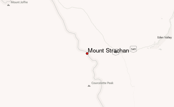 Mount Strachan Location Map