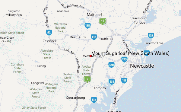 Mount Sugarloaf (New South Wales) Location Map