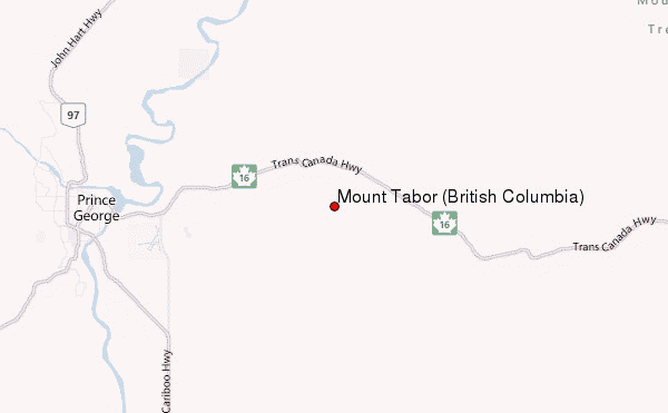 Mount Tabor (British Columbia) Location Map
