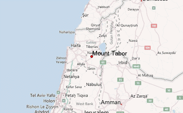 Mt Tabor Israel Map Mount Tabor Mountain Information