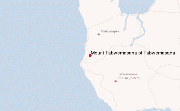 Mount Tabwemasana ot Tabwémasana Location Map