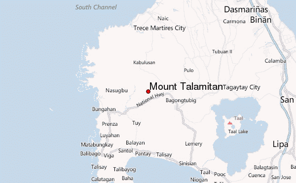 Mount Talamitan Location Map