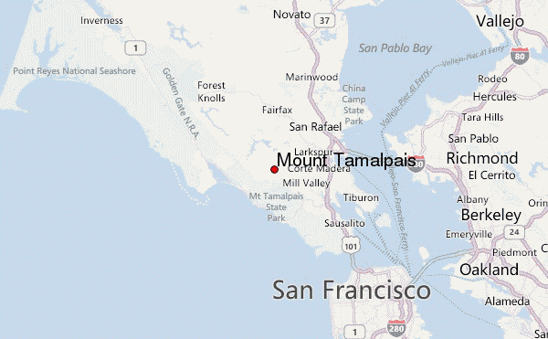 Mount Tamalpais Location Map