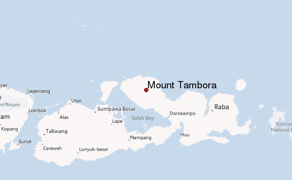 Mount Tambora, Location, Eruptions, Map, & Facts