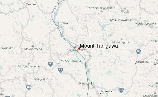 Mount Tanigawa Location Map