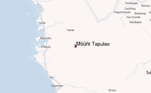 Mount Tapulao Location Map