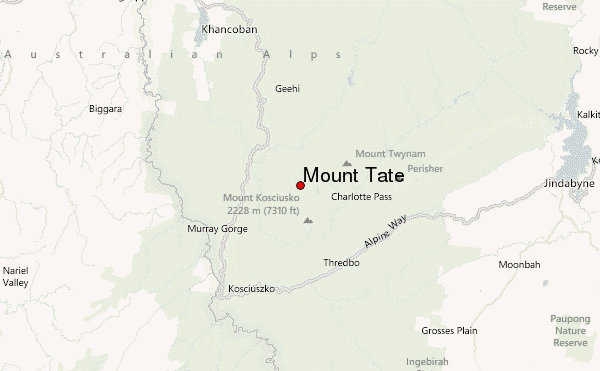 Mount Tate Location Map