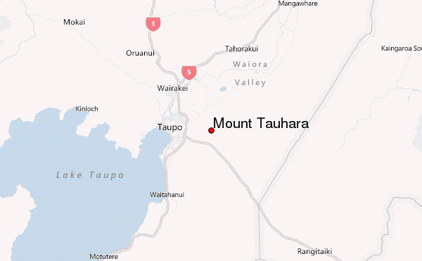 Mount Tauhara Location Map