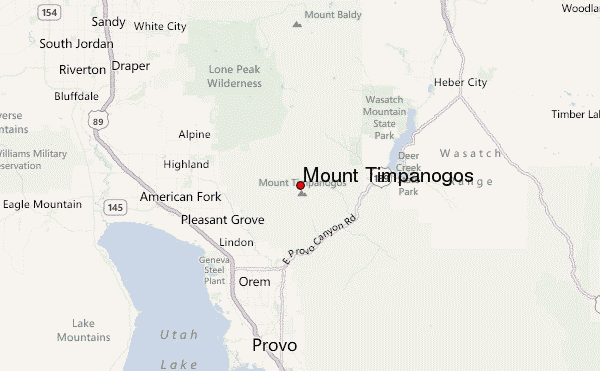 Mount Timpanogos Location Map