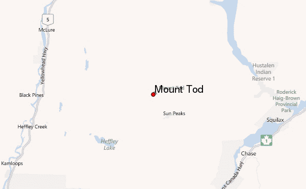 Mount Tod Location Map