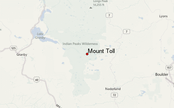 Mount Toll Location Map