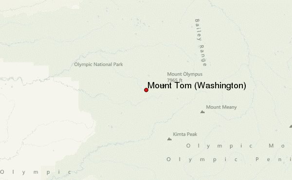 Mount Tom (Washington) Location Map