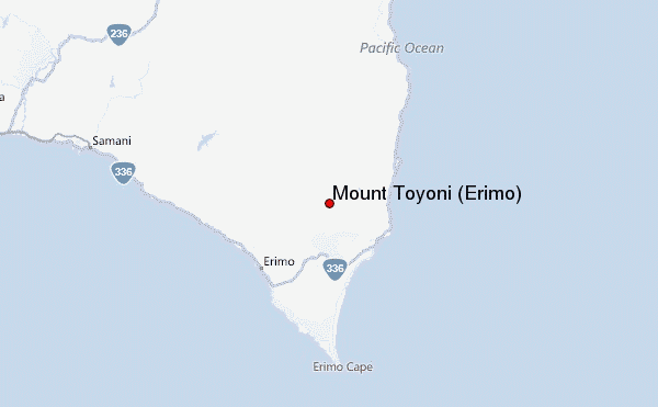 Mount Toyoni (Erimo) Location Map