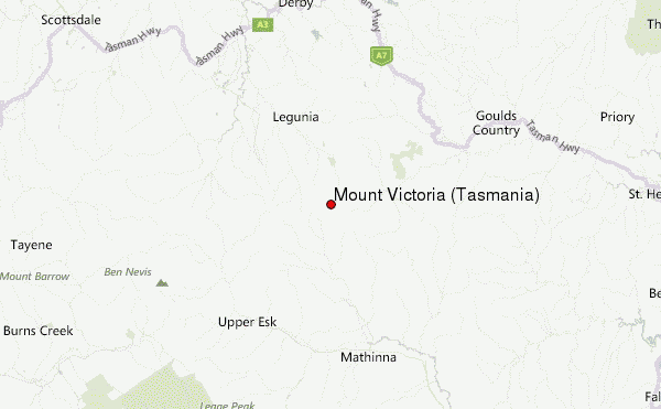Mount Victoria (Tasmania) Location Map