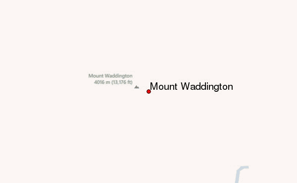 Mount Waddington Location Map