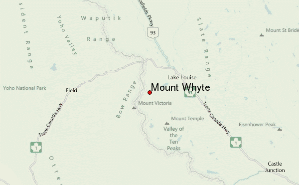 Mount Whyte Location Map