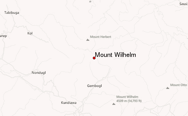 Mount Wilhelm Location Map