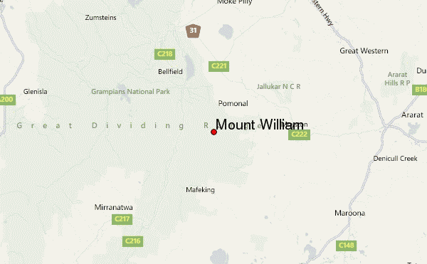 Mount William Location Map