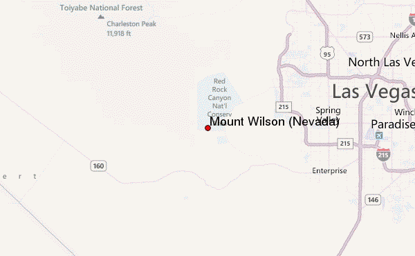 Mount Wilson (Nevada) Location Map