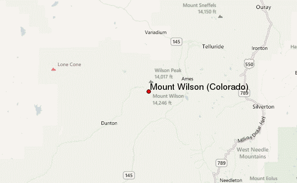 Mount Wilson (Colorado) Location Map
