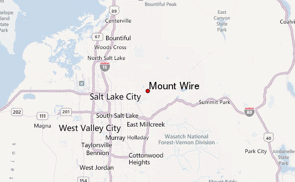Mount Wire Location Map