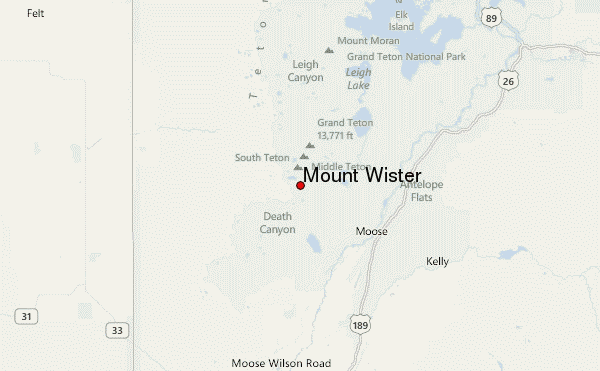 Mount Wister Location Map