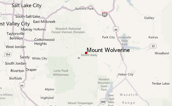 Mount Wolverine Location Map