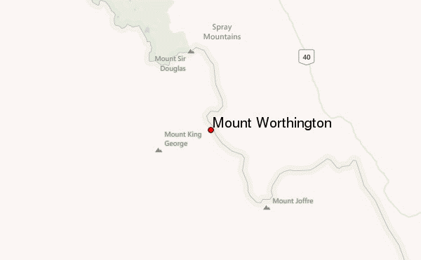 Mount Worthington Location Map