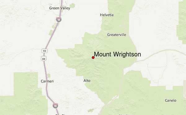 Mount Wrightson Location Map