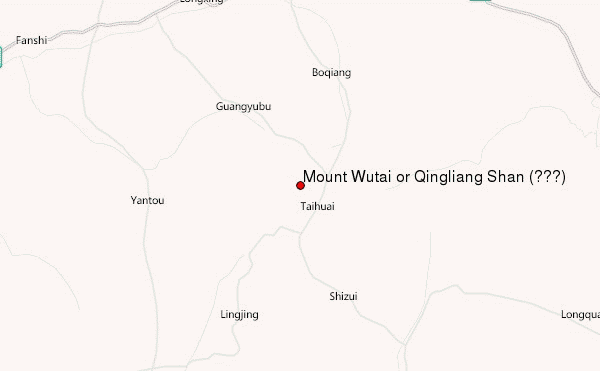 Mount Wutai or Qingliang Shan (五台山) Location Map