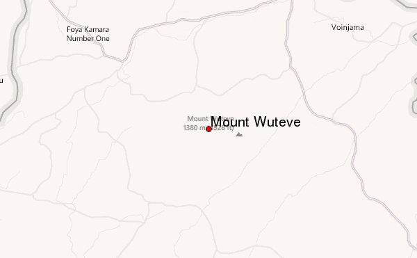 Mount Wuteve Location Map