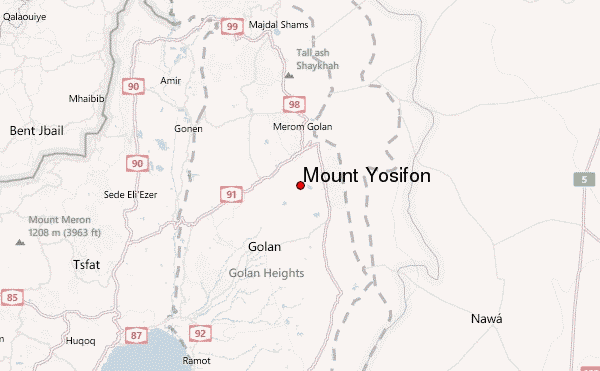 Mount Yosifon Location Map