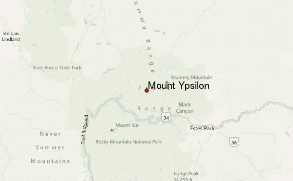 Mount Ypsilon Location Map