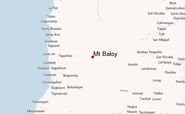 Mt Baloy Location Map