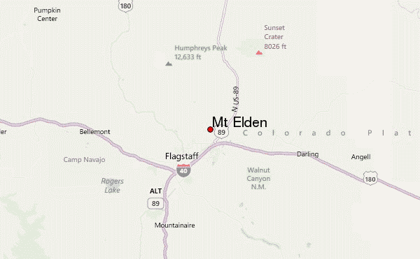 Mt Elden Location Map