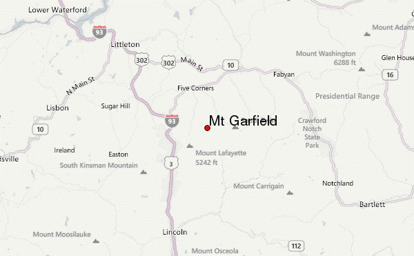 Mt Garfield Location Map