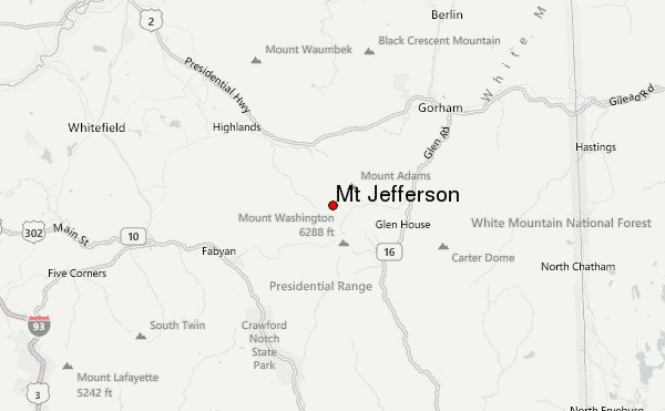 Mt Jefferson Location Map