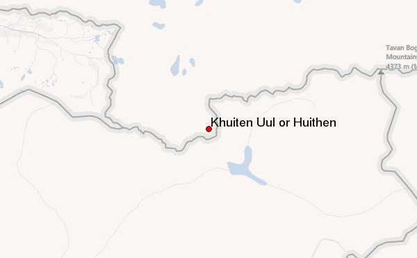 Khuiten Uul or Huithen Location Map