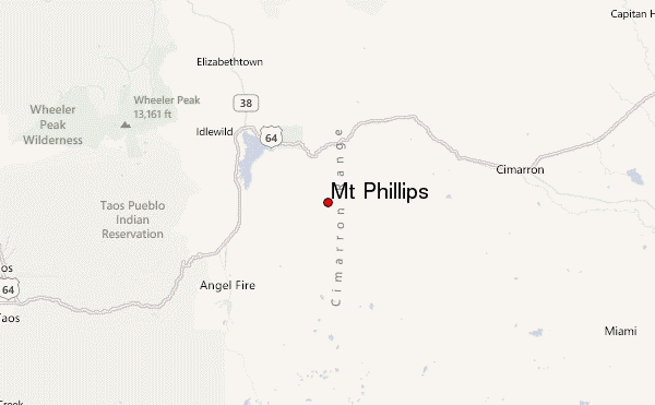 Mt Phillips Location Map