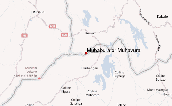 Muhabura or Muhavura Location Map