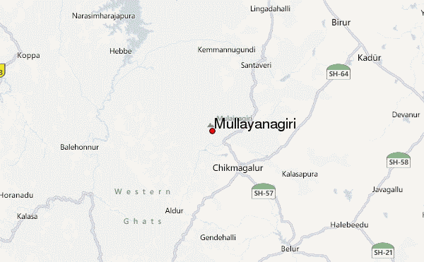 Mullayanagiri Location Map