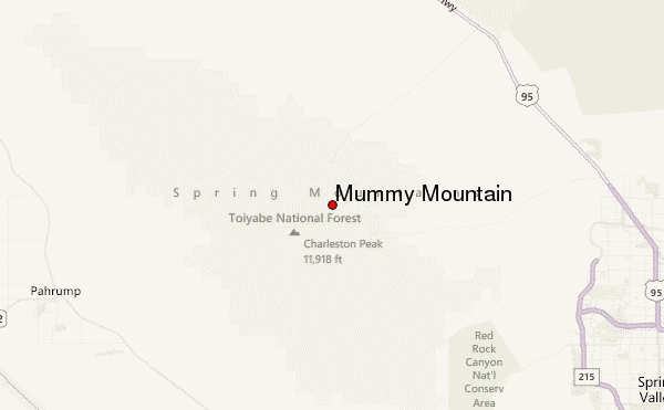 Mummy Mountain Location Map