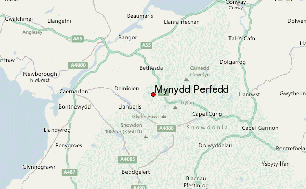Mynydd Perfedd Location Map