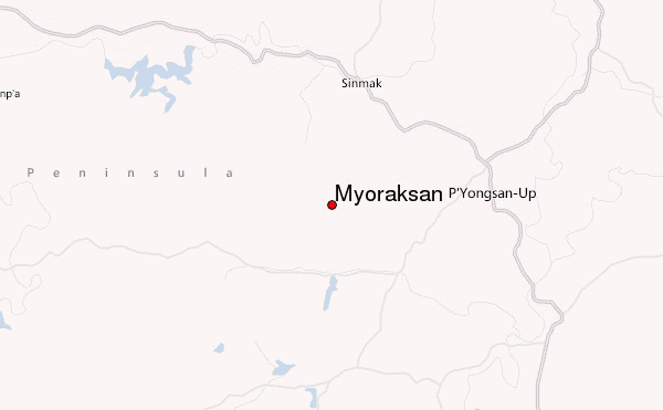 Myoraksan Location Map