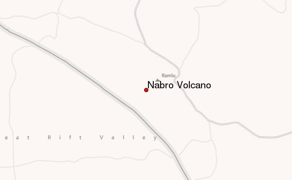 Nabro Volcano Location Map