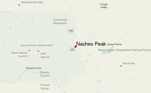 Naches Peak Location Map