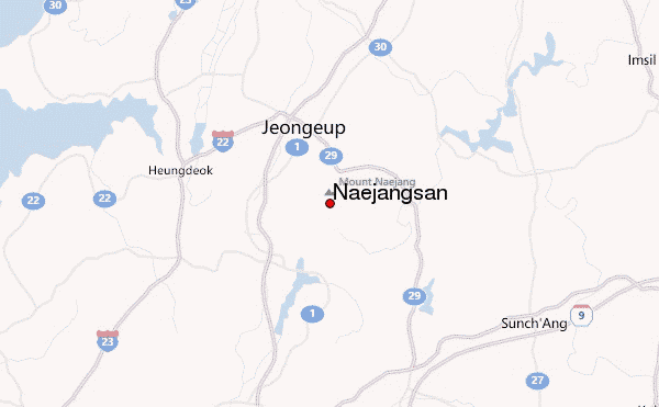 Naejangsan Location Map