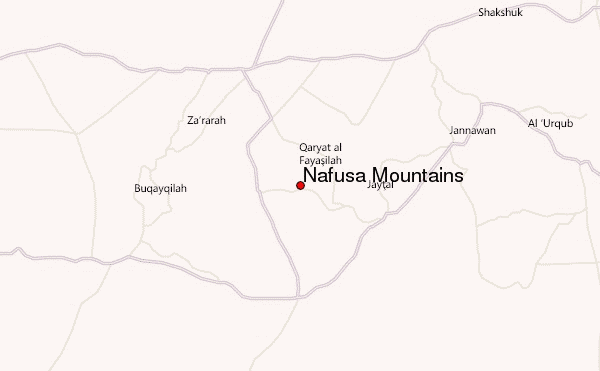 Nafusa Mountains Location Map